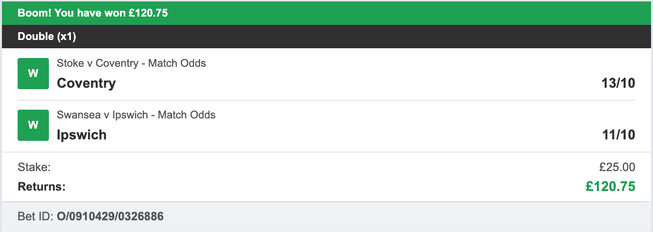 Championship Tipster - Winner Double - 2025-11-08