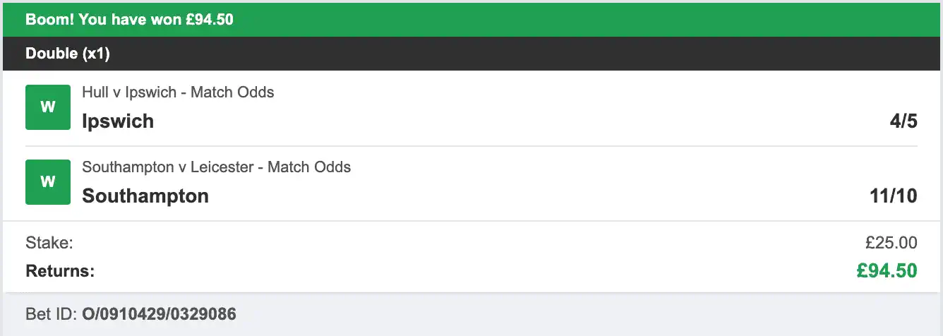 Championship Tipster - Winner Double - 2025-11-25